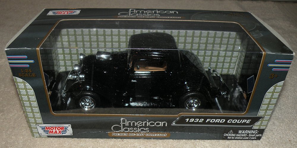 Motor Max American Classic Premium Die Cast Collection 1932 Ford Coupe Black NIB